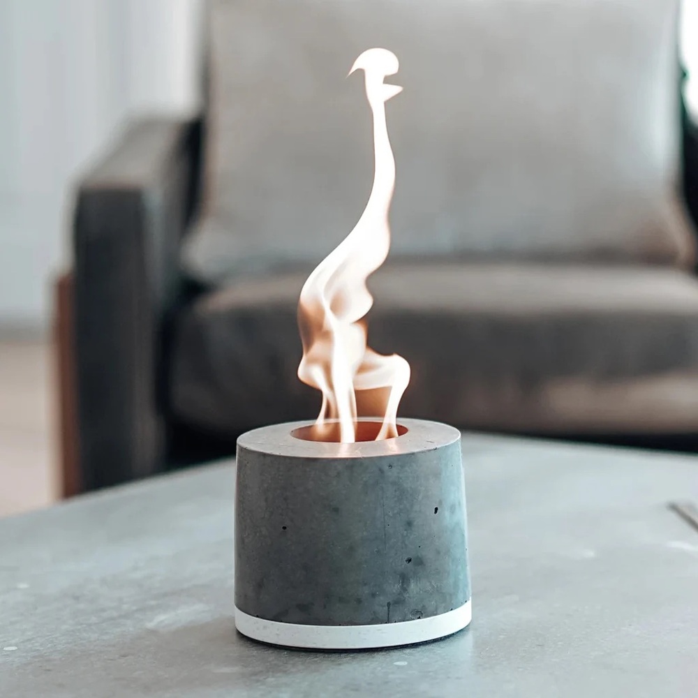FLIKR Fire Outdoor Tabletop Personal Fireplace With Base
